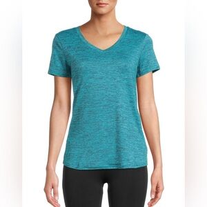 NWOT Short Sleeve Moisture Wicking Top Teal Sz L